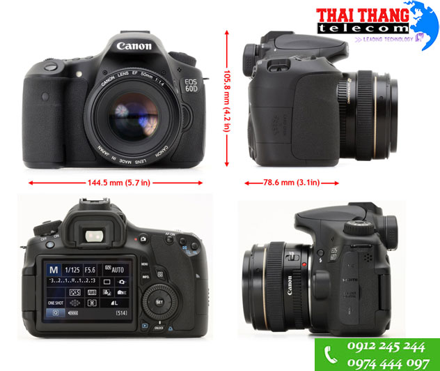máy ảnh Canon EOS 60D 18MP Auto Focus