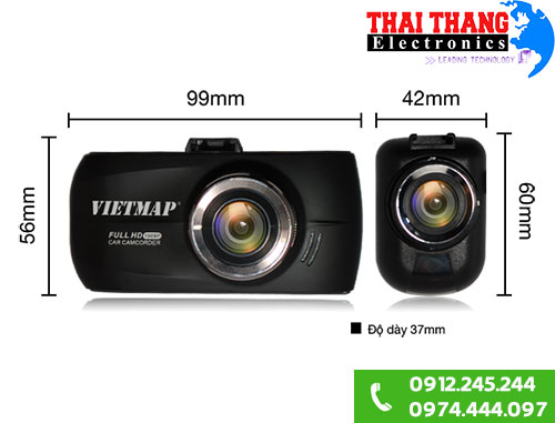 Camera hành trình K12 VietMap cảnh báo va chạm, làn đường