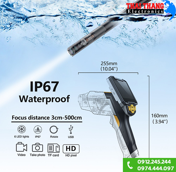 Camera nội soi cầm tay có màn hình 1m CNS3001