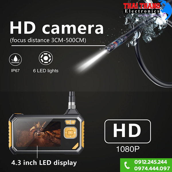 Camera nội soi CNS2805 có màn hình cầm tay 5m