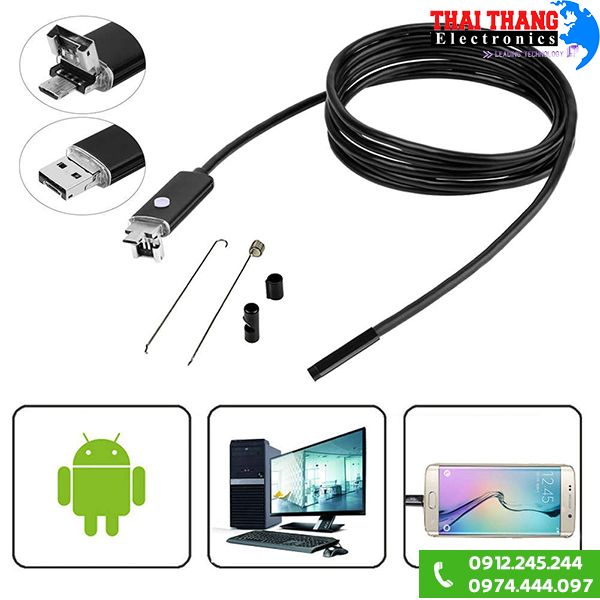 Camera cắm điện thoại dây mềm SWC2505 5m
