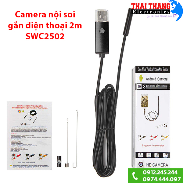 Camera nội soi gắn điện thoại 2m SWC2502