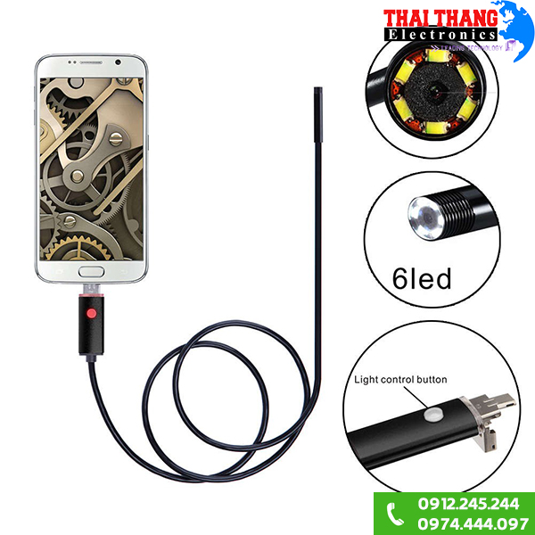 Camera gắn điện thoại dây mềm 10m SWC2510
