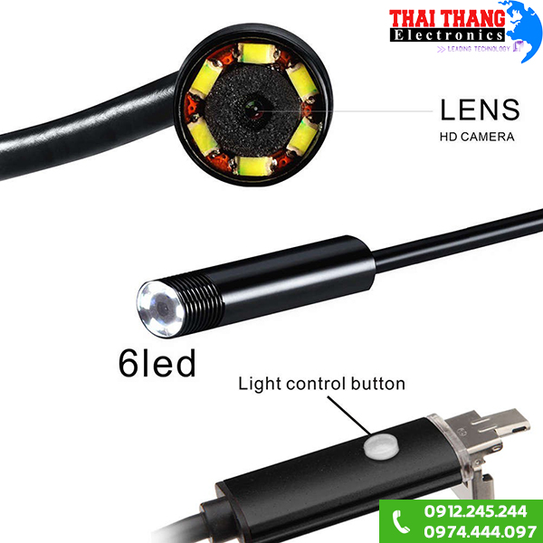 Camera gắn điện thoại dây mềm 10m SWC2510
