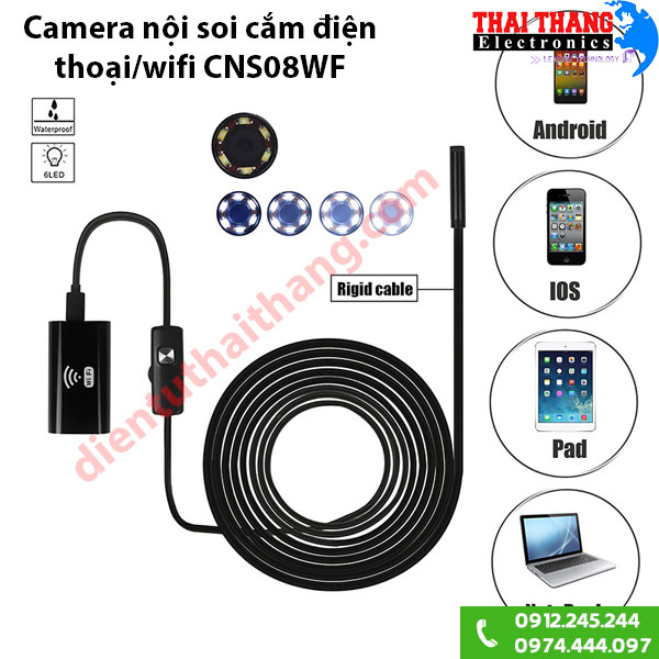 Camera nội soi wifi kết nối điện thoại CNS08WF