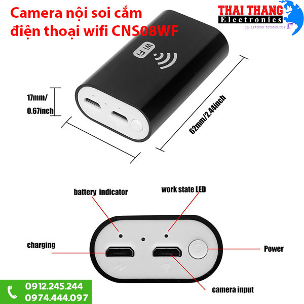 Camera nội soi wifi kết nối điện thoại CNS08WF