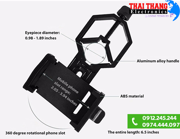Chân gắn điện thoại vào ống nhòm, kính thiên văn