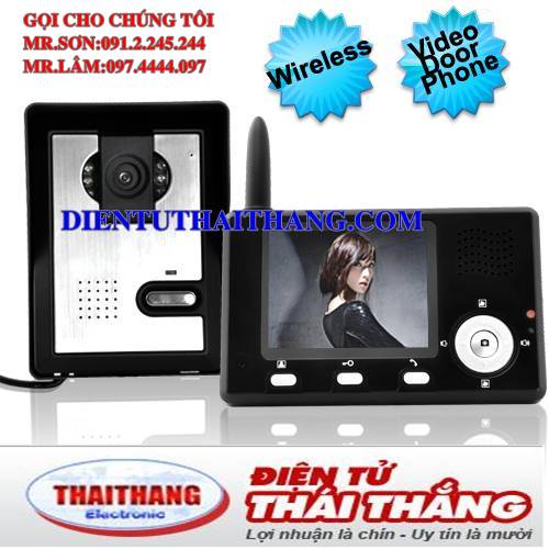 CHUÔNG CỬA CÓ HÌNH KHÔNG DÂY 3.5"