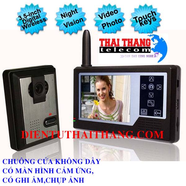 CHUÔNG CỬA KHÔNG DÂY CÓ HÌNH,CÓ GHI ÂM,CHỤP HÌNH