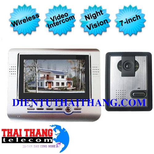 CHUÔNG CỬA MÀN HÌNH KHÔNG DÂY 7 INCH