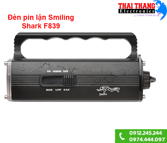 Đèn pin lặn Smiling Shark F839