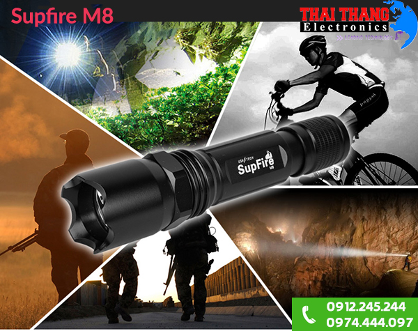 Đèn pin chống nước Supfire M8 IP67