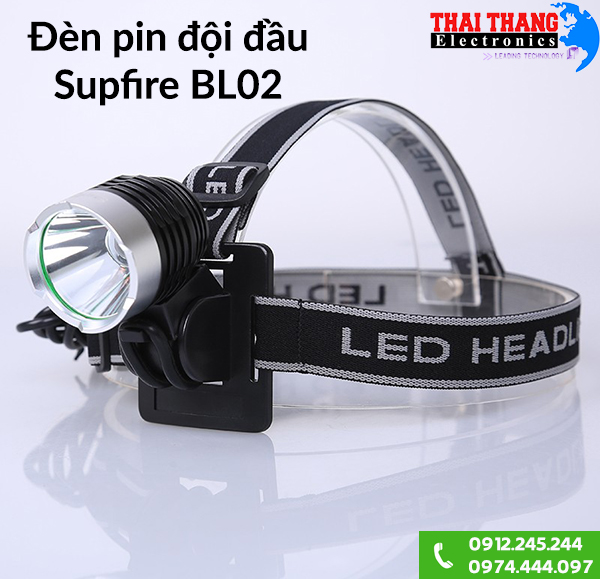 Đèn pin đội đầu gắn xe đạp Supfire BL02