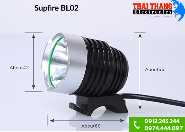 Đèn pin đội đầu gắn xe đạp Supfire BL02
