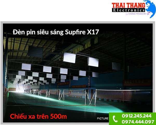 Đèn pin siêu sáng giá rẻ Supfire X17