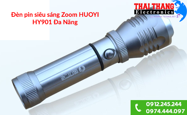 Đèn pin siêu sáng đa năng Zoom HUOYI HY901