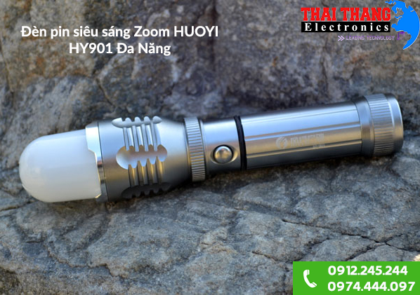 Đèn pin siêu sáng đa năng Zoom HUOYI HY901