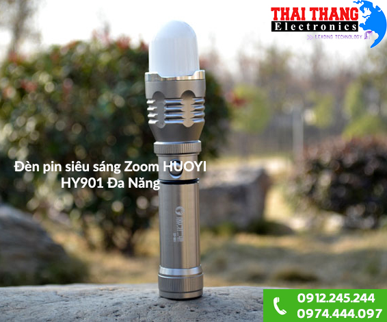 Đèn pin siêu sáng đa năng Zoom HUOYI HY901