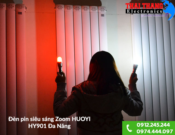 Đèn pin siêu sáng đa năng Zoom HUOYI HY901