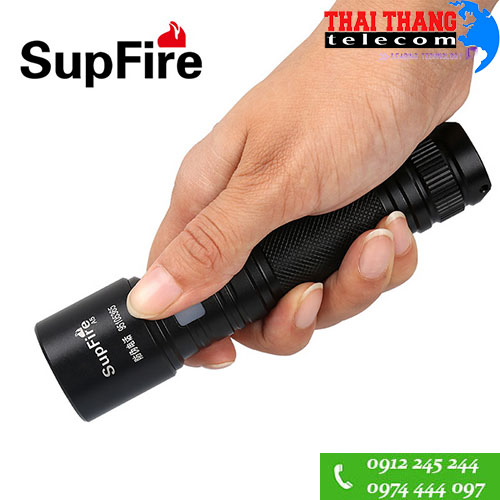 Đèn pin siêu sáng Supfire A5 IP67 sạc qua USB