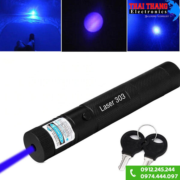 Đèn laser chiếu điểm 303 tia xanh dương