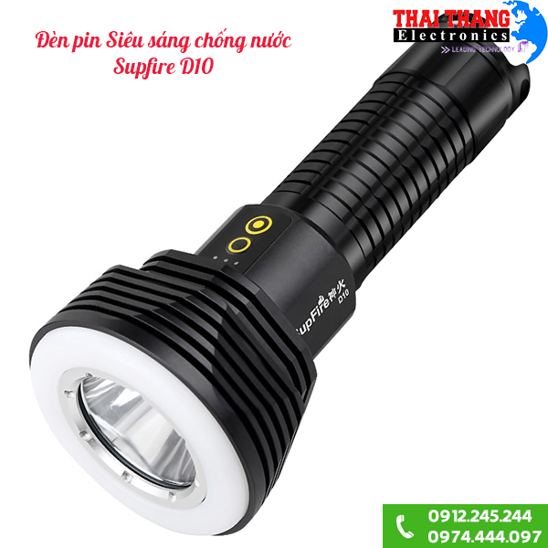 Đèn pin siêu sáng chống nước Supfire D10