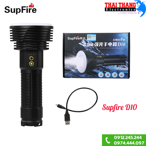 Đèn pin siêu sáng chống nước Supfire D10