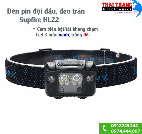 Đèn pin đội đầu siêu sáng Supfire HL22