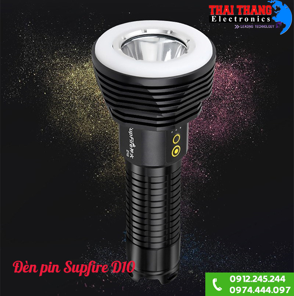 Đèn pin siêu sáng chống nước Supfire D10