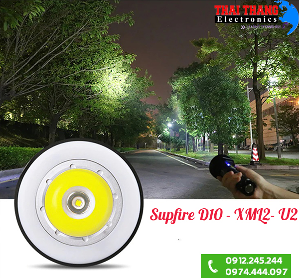 Đèn pin siêu sáng chống nước Supfire D10