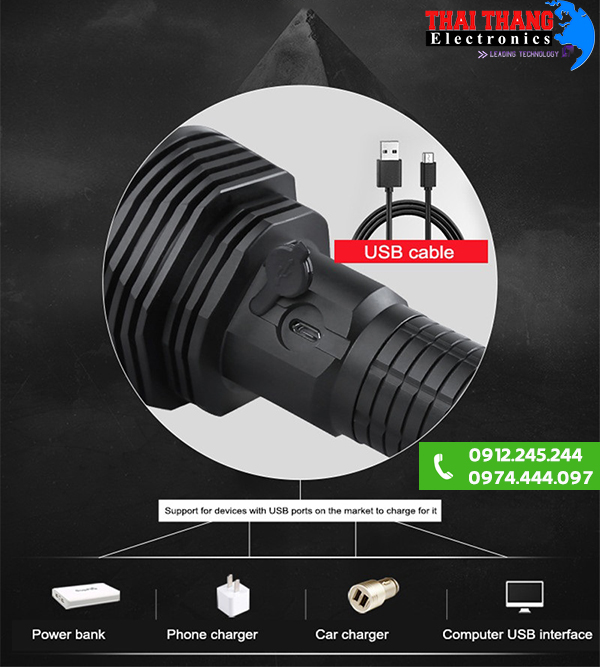 Đèn pin siêu sáng chống nước Supfire D10