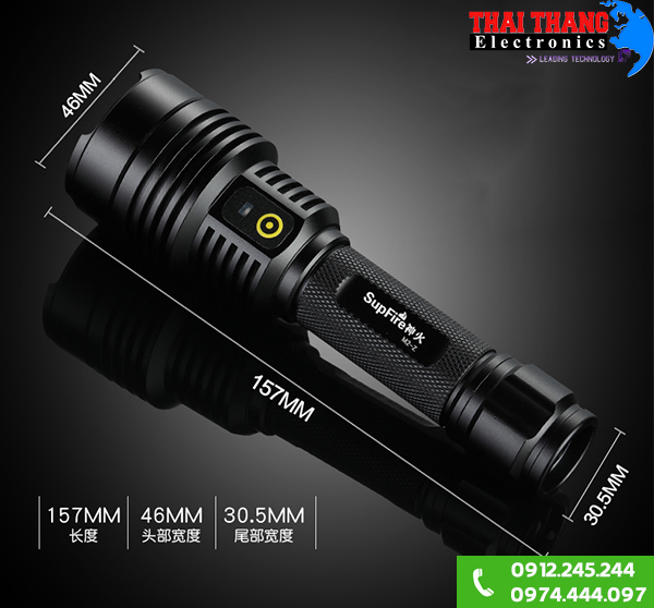 Đèn pin siêu sáng Supfire M2-Z 2018