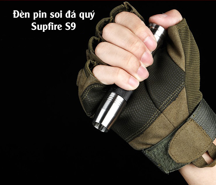 Đèn pin soi đá ánh sáng vàng Supfire S9