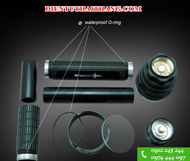 Đèn pin TrustFire TR-J18 và phụ kiện đi kèm