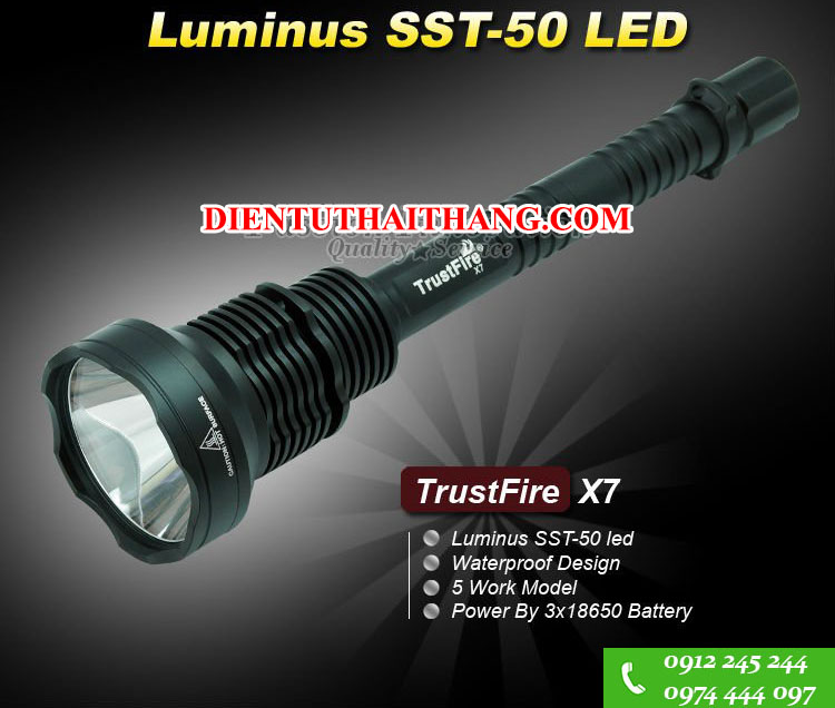 TrustFire X7 Đèn pin siêu sáng thế hệ mới