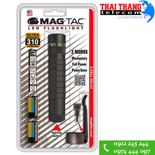 Đèn pin siêu sáng Maglite SG2LRE6Y Magtac Dạng vỉ đen