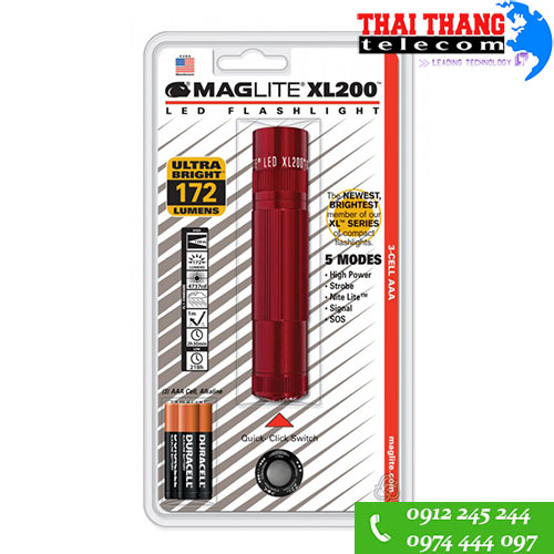Đèn pin siêu sáng Maglite XL200 s3036
