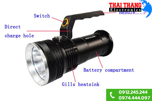 Đèn pin siêu sáng XML-T6 10W Y520