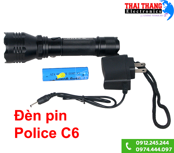 Đèn pin siêu sáng giá rẻ Police C6