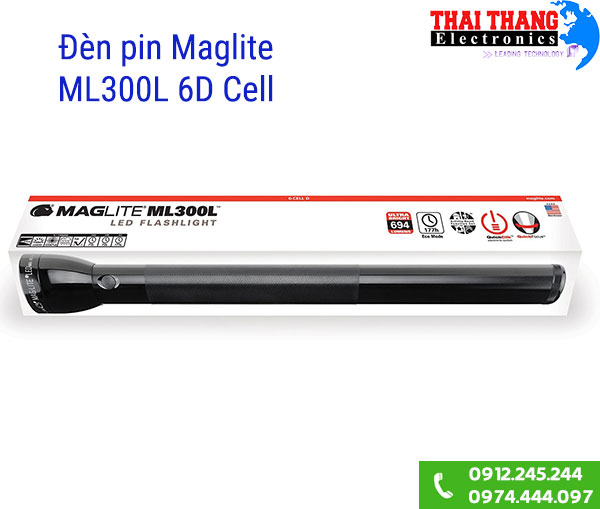 Đèn pin siêu sáng Maglite ML300L S6 6 pin đại