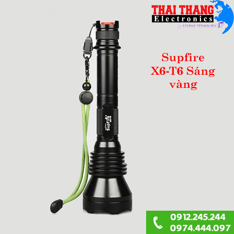 Đèn pin ánh sáng vàng Supfire X6
