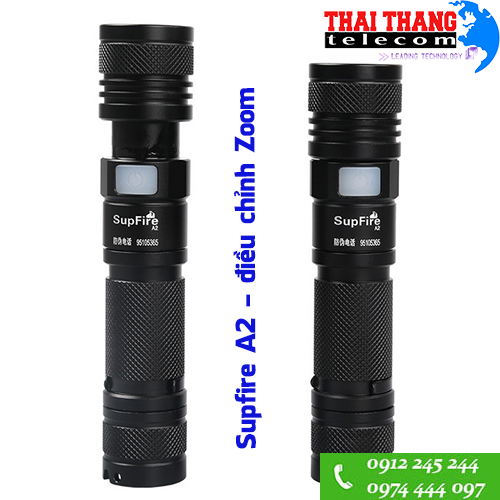 Đèn pin siêu sáng Supfire A2 sạc USB