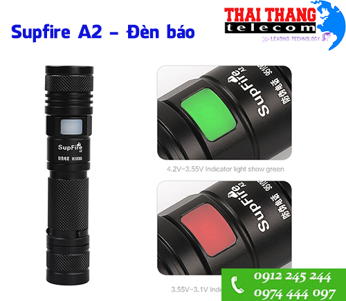 Đèn pin siêu sáng Supfire A2 sạc USB