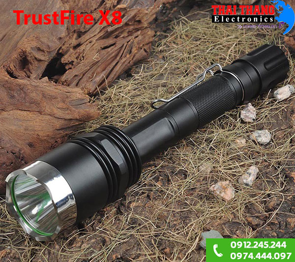 Đèn pin siêu sáng TrustFire X8 sáng trắng
