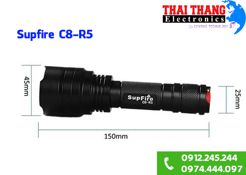 Đèn pin siêu sáng Supfire C8-R5