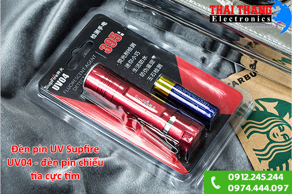 Đèn pin UV đèn tia cực tím Supfire UV04
