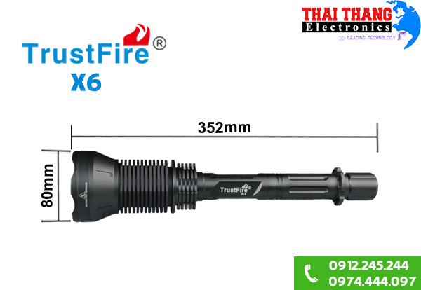 Đèn pin siêu sáng TrustFire TR-X6