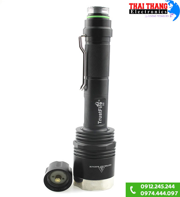 đèn pin TrustFire X8 ánh sáng vàng