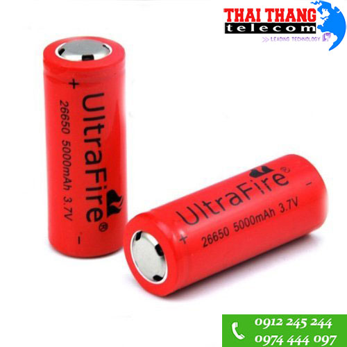 Pin sạc 26650 UltraFire 5000mAh có mạch bảo vệ