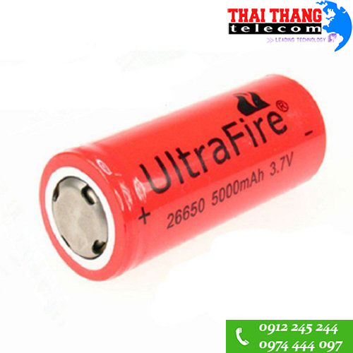 Pin sạc 26650 UltraFire 5000mAh có mạch bảo vệ